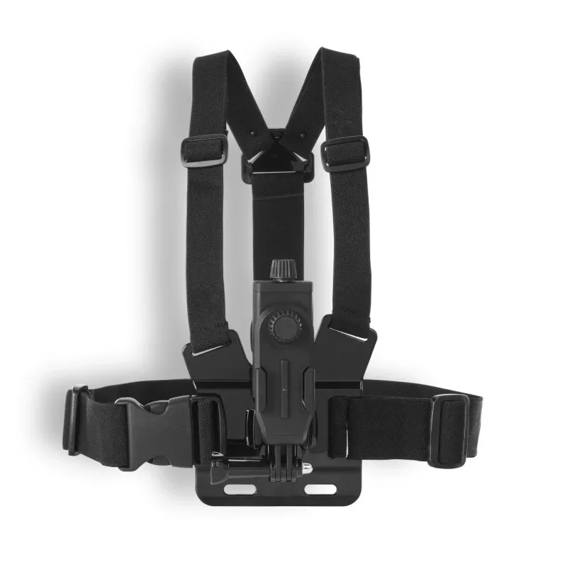 Cinghia pettorale per fotocamera HAMA 00004567 per action cam (compatibile GoPro), nero, supporto pettorale regolabile