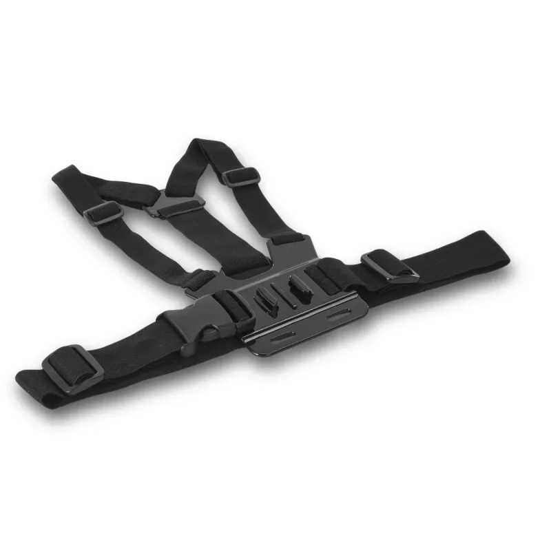 Cinghia pettorale per fotocamera HAMA 00004567 per action cam (compatibile GoPro), nero, supporto pettorale regolabile