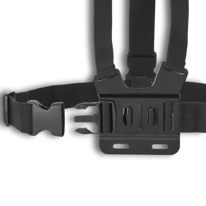 Cinghia pettorale per fotocamera HAMA 00004567 per action cam (compatibile GoPro), nero, supporto pettorale regolabile