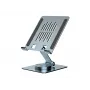 Supporto multimediale per tablet CONCEPTRONIC THANA09G — supporto pieghevole orientabile, base girevole a 360°, regolabile in altezza, grigio, 150×110×40 mm