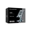 Supporto multimediale per tablet CONCEPTRONIC THANA09G — supporto pieghevole orientabile, base girevole a 360°, regolabile in altezza, grigio, 150×110×40 mm