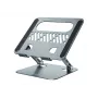 Supporto per laptop CONCEPTRONIC THANA10G — pieghevole in alluminio, regolabile in altezza, grigio, 240×220×50 mm