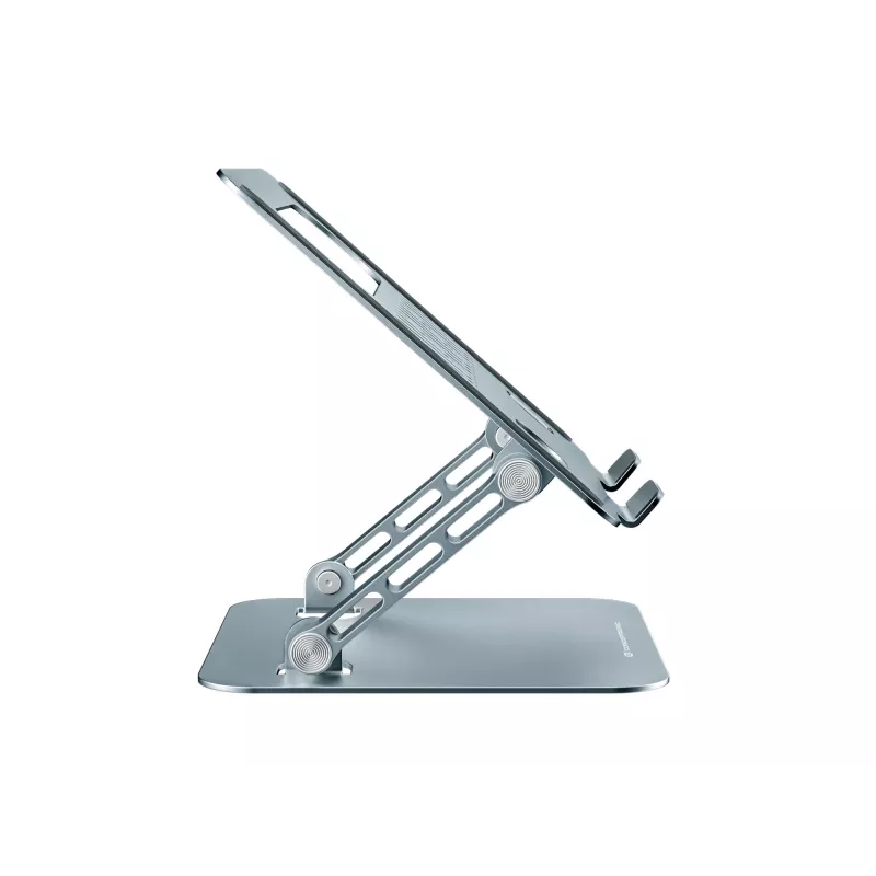 Supporto per laptop CONCEPTRONIC THANA10G — pieghevole in alluminio, regolabile in altezza, grigio, 240×220×50 mm