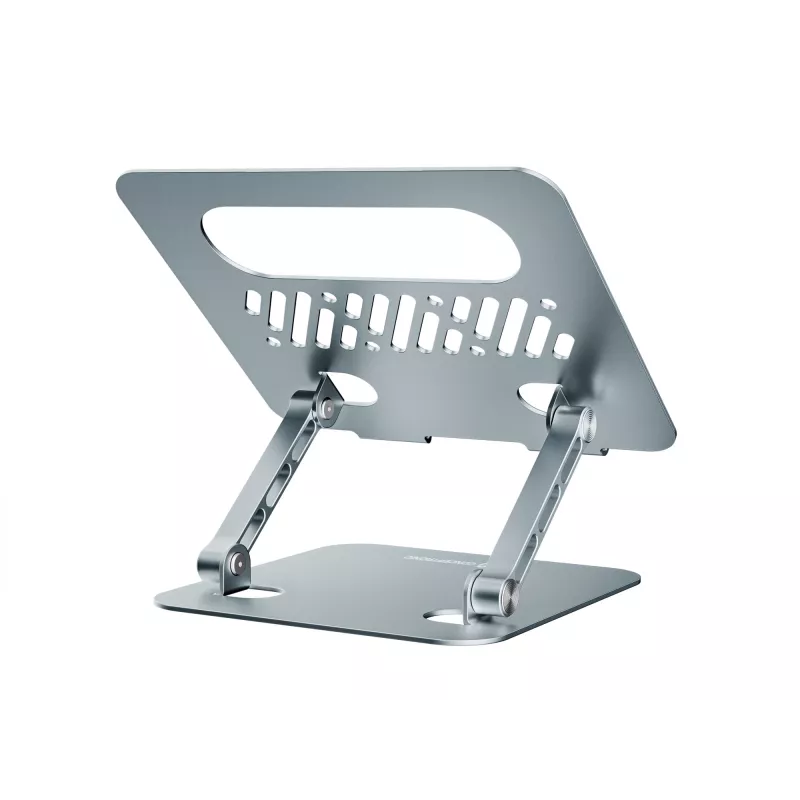 Supporto per laptop CONCEPTRONIC THANA10G — pieghevole in alluminio, regolabile in altezza, grigio, 240×220×50 mm