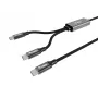 Cavo di ricarica a Y USB-C a 2x USB-C EQUIP 1,5 m PD 140 W, USB 2.0, nero