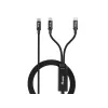 Cavo di ricarica a Y USB-C a 2x USB-C EQUIP 1,5 m PD 140 W, USB 2.0, nero