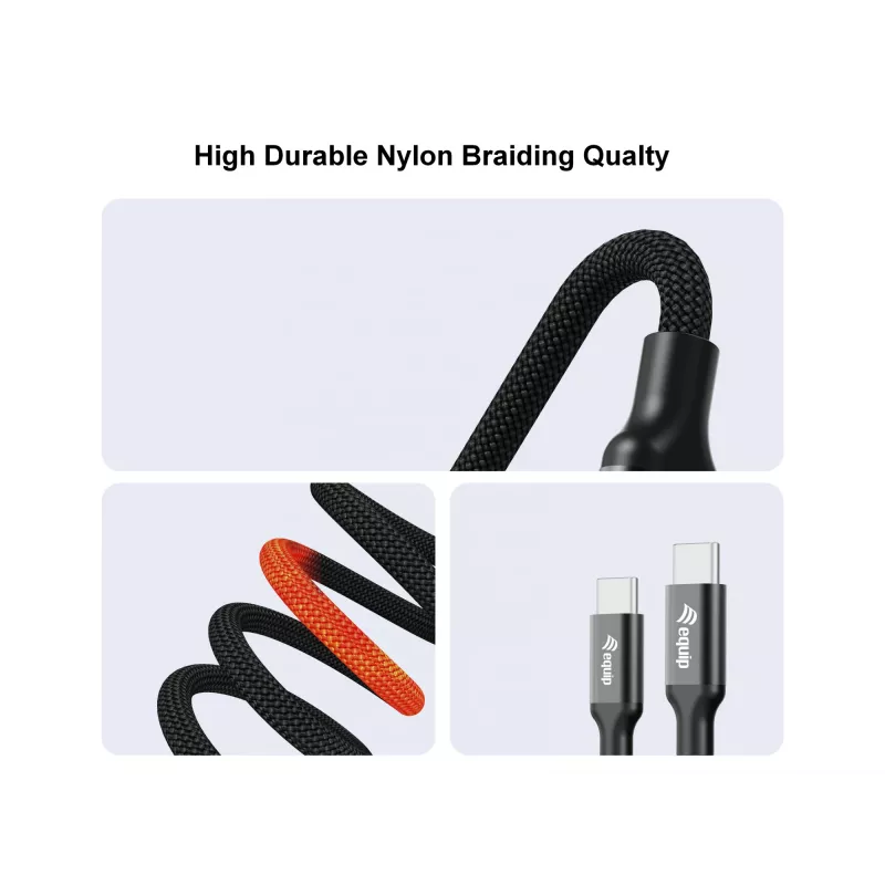 Cavo di ricarica a Y USB-C a 2x USB-C EQUIP 1,5 m PD 140 W, USB 2.0, nero
