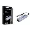 Adattatore di rete USB-C a Gigabit con hub USB a 3 porte CONCEPTRONIC ABBY25G — USB 3.2 Gen 1, Ethernet 1 Gbit/s, 3x USB-A, alluminio, grigio
