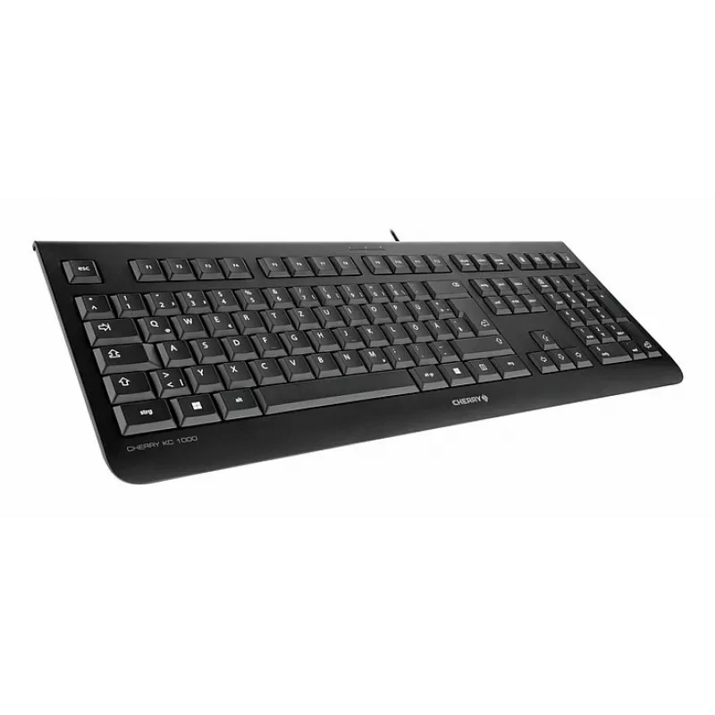 Tastiera USB full-size con filo Cherry KC 1000 QWERTY portoghese nero