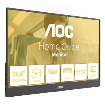 AOC 16T20E2 TV/monitor portatile monitor portatile nero 39,6 cm (15,6 pollici) LED 1920 x 1080 pixel