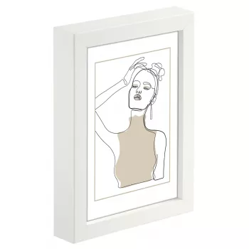 Cornice singola Hama Copenhagen bianco vetro MDF 220 mm