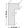 Cornice singola Hama Copenhagen bianco vetro MDF 220 mm