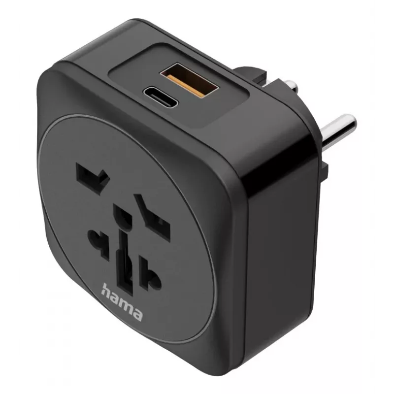 Hama 00223460 adattatore spina di rete tipo E/F ibrido universale nero