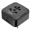 Hama 00223460 adattatore spina di rete tipo E/F ibrido universale nero