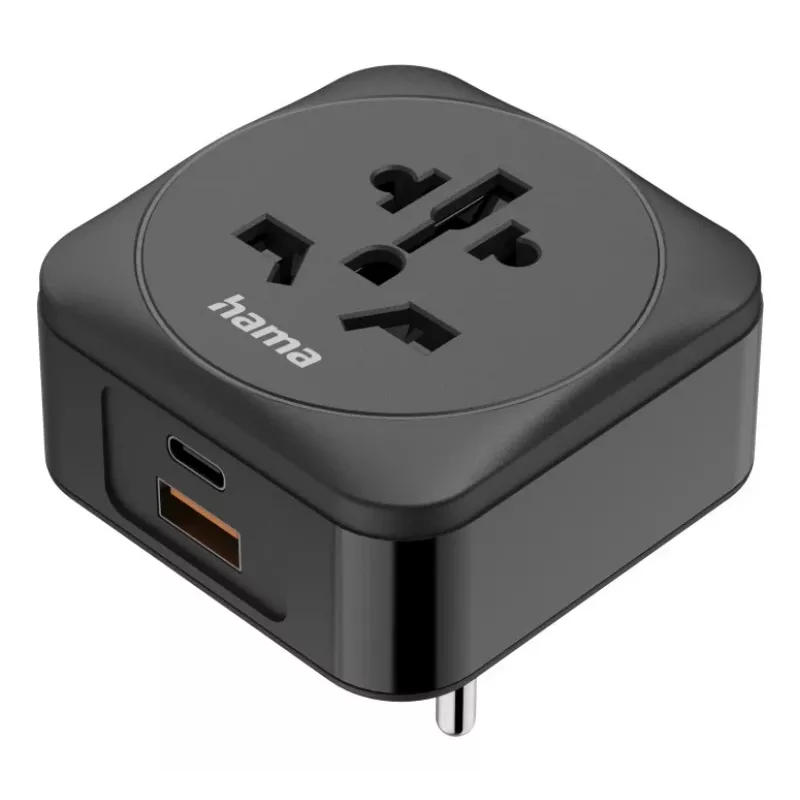 Hama 00223460 adattatore spina di rete tipo E/F ibrido universale nero