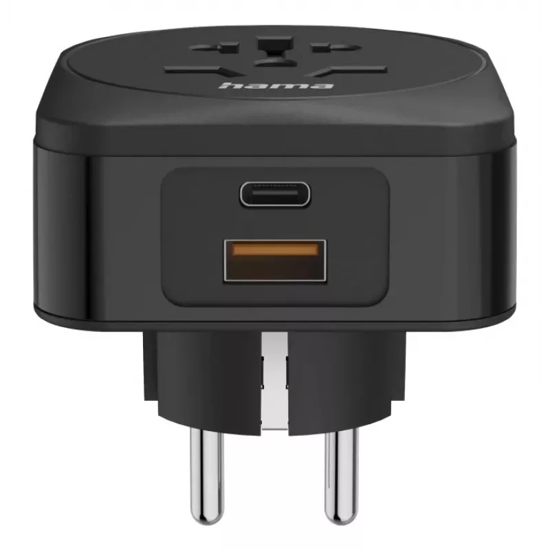 Hama 00223460 adattatore spina di rete tipo E/F ibrido universale nero