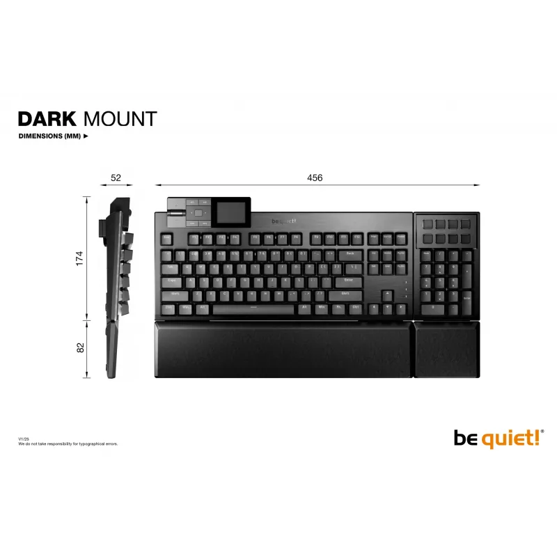 be quiet Dark Mount Silent Linear FR ISO tastiera gaming USB AZERTY francese nero