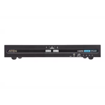 ATEN switch KVM sicuro USB HDMI a 2 porte con CAC, 4K UHD 3840x2160@60Hz, tastiera/mouse USB, case in metallo