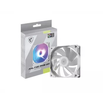 Ventola per case MSI MAG F120 ARGB WHITE — 120 mm, 1300 RPM, cuscinetto idraulico