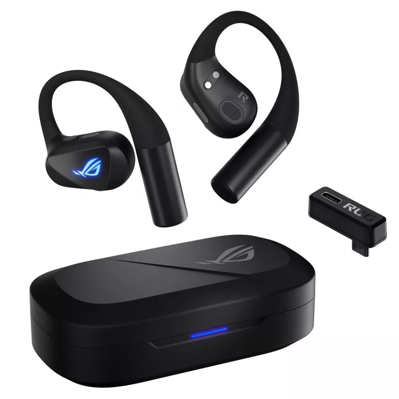 Cuffie ASUS ROG Cetra Open Wireless TWS Bluetooth ad archetto nero, 20–20000 Hz, 116 g