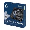 ARCTIC P12 PWM PST (nero/nero) Ventola da 120 mm ottimizzata per la pressione con PWM PST