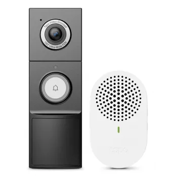 TP-Link Tapo Videocitofono con telecamera 1 × D235, 1 × D100C, nero, bianco, IP66, 130°, IR, parete, CE, RoHS, RCM,R-NZ,FCC, EAC, Triman, UKCA