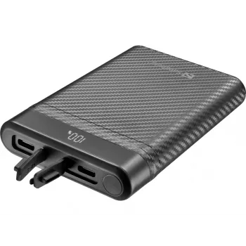 Sandberg Survivor Nano Powerbank 10000, 10000 mAh, litio-ione (Li-Ion), 3,7 V, 20 W, nero