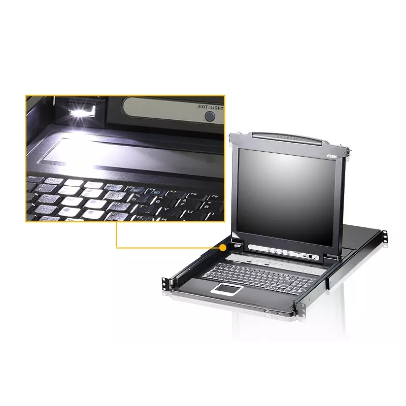 Switch KVM ATEN CL5708M montaggio a rack nero 1HE 17 pollici LCD