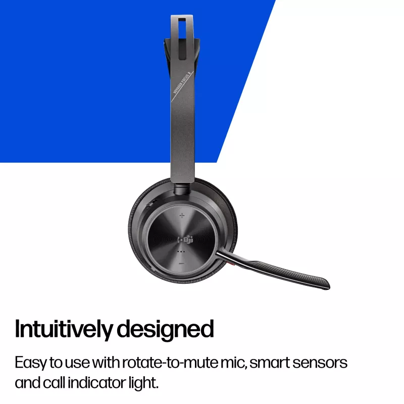 HP Poly Voyager Focus 2 Microsoft Teams Certified cuffie USB-C-C + adattatore USB-C/A