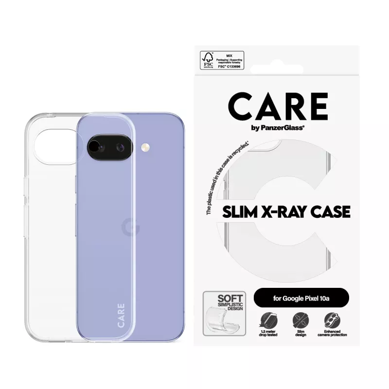 Custodia per cellulare PanzerGlass CARE X-Ray per Google Pixel 10a 5G — cover trasparente