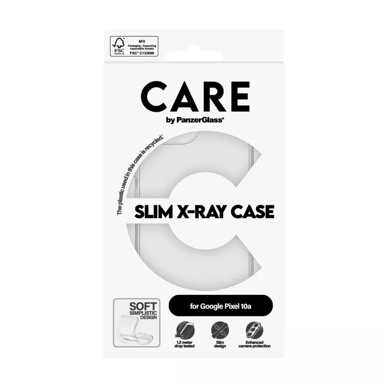 Custodia per cellulare PanzerGlass CARE X-Ray per Google Pixel 10a 5G — cover trasparente