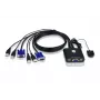 ATEN switch KVM USB VGA 2 porte, 2048 x 1536 pixel, QXGA, 0,14 W, nero