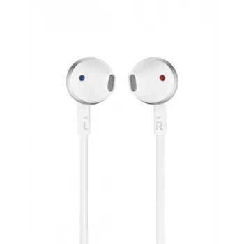 JBL Tune 205, con filo, 20 - 20000 Hz, chiamate/musica, 14,3 g, headset, cromo, bianco