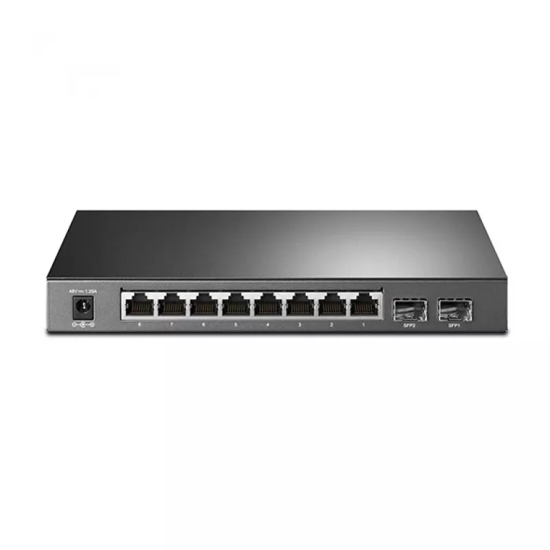 TP-Link JetStream switch Gigabit Smart PoE 8 porte con 2 slot SFP