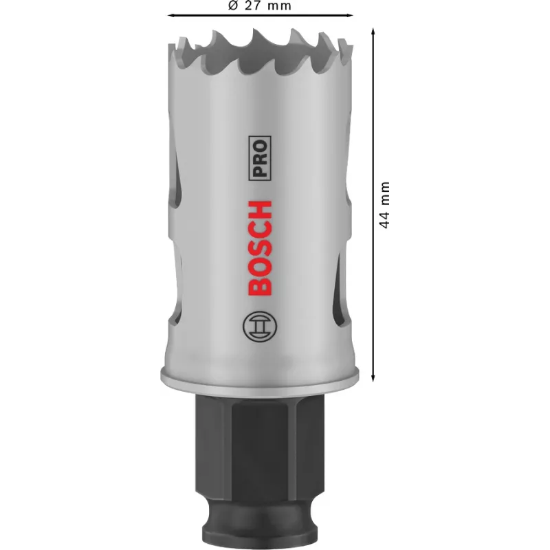 Sega a tazza Bosch PRO Multi Material PC Plus 44/27 mm — singola, per trapano, Ø27 mm