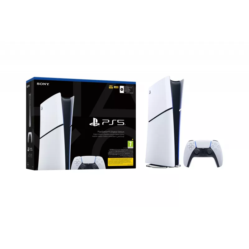 Sony PlayStation 5 (gruppo modelli – slim) Digital Edition, PlayStation 5, nero, bianco, 16384 MB, GDDR6, 448 GB/s, AMD