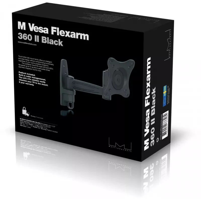 Multibrackets M VESA Flexarm 360 II supporto nero 75 100 200