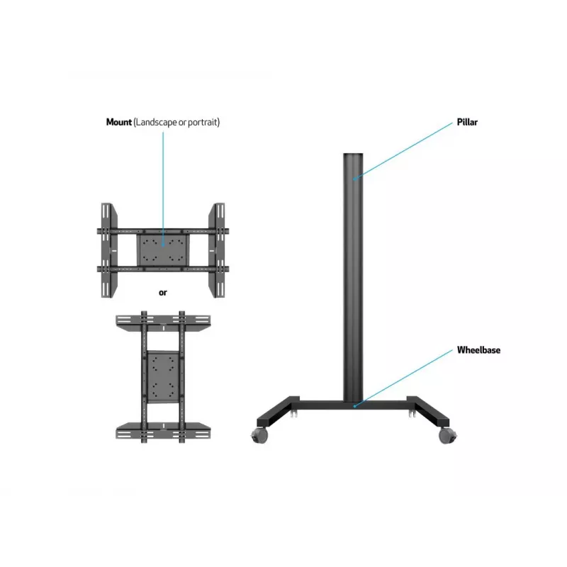 Supporto display Multibrackets M Display Stand 180 Single nero