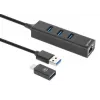 Manhattan dock/hub combo USB-C e USB-A, porte (4): Ethernet e USB-A (x3), 5 Gbit/s (USB 3.2 Gen 1, noto anche come USB 3.0), alimentato via USB (nessun alimentatore esterno necessario)