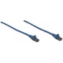 Intellinet cavo patch di rete, Cat6, 10 m, blu, CCA, U/UTP, PVC, RJ45, contatti placcati oro, protezione del fermo, guaina anti-piega, garanzia a vita