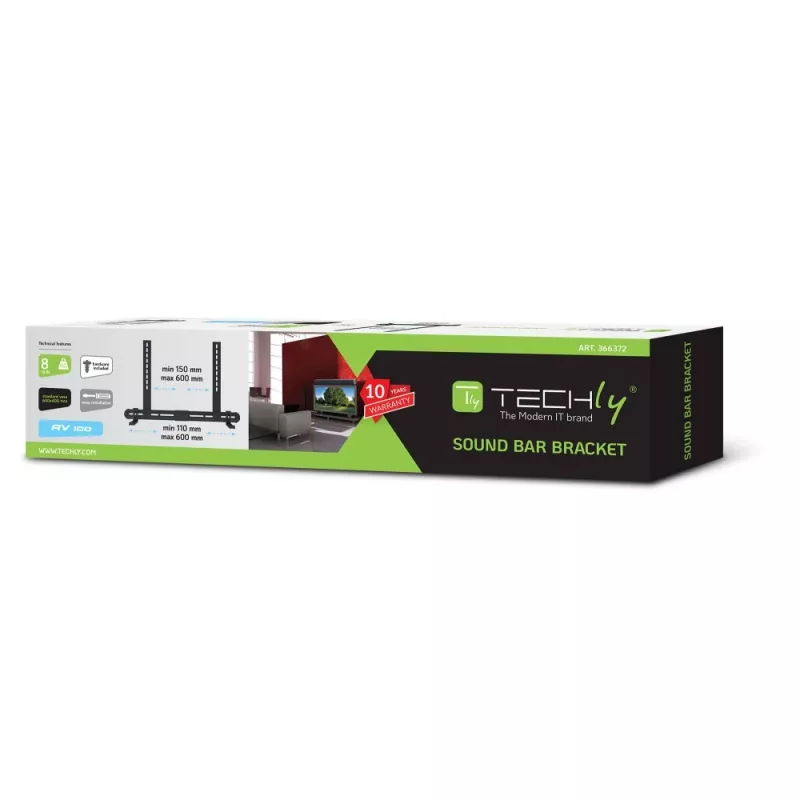 Techly supporto a parete universale per soundbar Max VESA 600x400