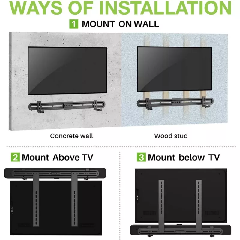 Techly supporto a parete universale per soundbar Max VESA 600x400