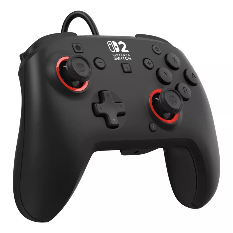 Controller da gaming con filo Turtle Beach Rematch per Nintendo Switch 2 – USB-C, cavo 3 m, tasto indietro, D-pad, nero
