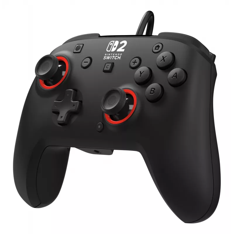 Controller da gaming con filo Turtle Beach Rematch per Nintendo Switch 2 – USB-C, cavo 3 m, tasto indietro, D-pad, nero