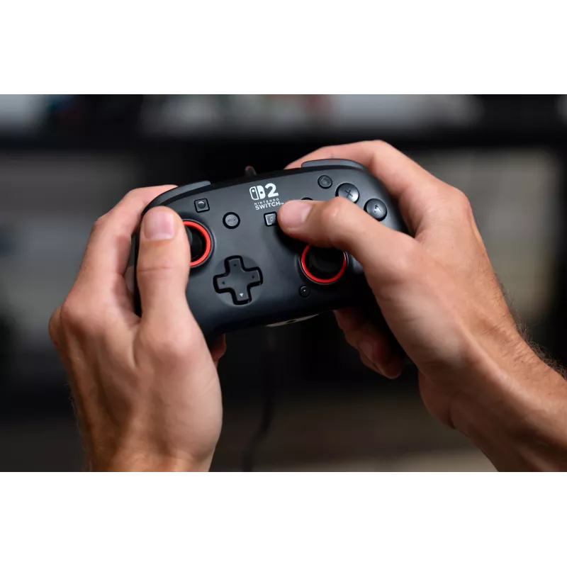 Controller da gaming con filo Turtle Beach Rematch per Nintendo Switch 2 – USB-C, cavo 3 m, tasto indietro, D-pad, nero
