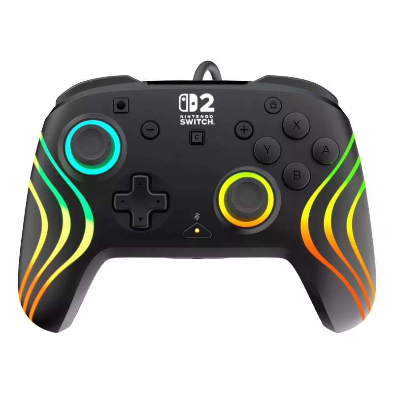 Gamepad Turtle Beach Afterglow Wave nero gamepad RGB con filo per Nintendo Switch / Switch 2, USB-C, cavo 3 m