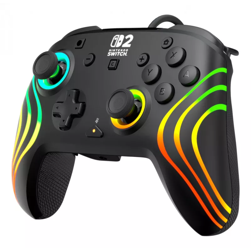 Gamepad Turtle Beach Afterglow Wave nero gamepad RGB con filo per Nintendo Switch / Switch 2, USB-C, cavo 3 m