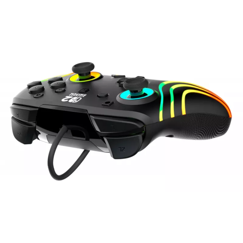 Gamepad Turtle Beach Afterglow Wave nero gamepad RGB con filo per Nintendo Switch / Switch 2, USB-C, cavo 3 m