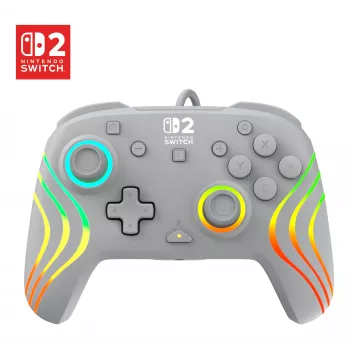 Controller da gaming RGB con filo Turtle Beach Afterglow Wave grigio – USB-C, cavo 3 m, per Nintendo Switch / Switch 2 / Switch OLED
