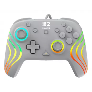 Controller da gaming RGB con filo Turtle Beach Afterglow Wave grigio – USB-C, cavo 3 m, per Nintendo Switch / Switch 2 / Switch OLED